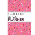 GRACELYN: : 2020 PERSONALIZED PLANNER: ONE PAGE PER WEEK: PINK SPRINKLE DESIGN