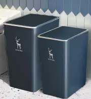 Joybos® High Capacity Trash Can with Press Type Lid Blue - KIT (9L & 13L)