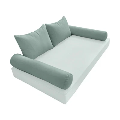 |SLIPCOVER ONLY| S4 Outdoor Bolster Backrest Pillow Cover Pipe Trim Queen AD002