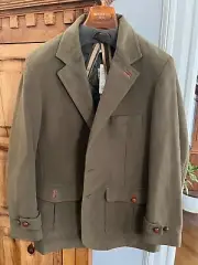 Beretta Mens Jacket Size 44 Musoduro Hunting Moleskin Lined Suspenders Vest New