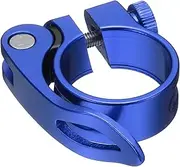 uxcell Bike Seat Post Clamp 31.8mm Bicycle Clamp Aluminum Alloy Bike Quick Release Seat Post Collar for Diameter 27.2 to 28.6mm Bicycle Mountain Bike Road Bike Seat Post Tube, Blue