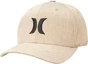 [Hurley] Men's Black Textures Baseball Cap, Sepia Stone, Small-Medium