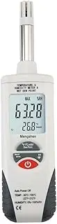 Mengshen Digital Temperature Humidity Meter, -30°C to 100°C Handheld with Dew Point and Wet Bulb Temperature Backlight Battery Included
