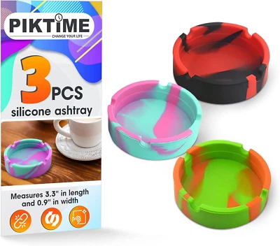 Silicone Ashtray Ash Trays Indoor - 3Pcs Silicone Ashtrays Indoor Small Ashtray