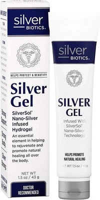 American Biotech Labs Silver Biotics Colloidal Silver Gel Nano-Silver 20 PPM Soo