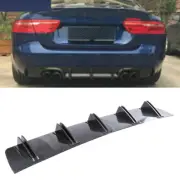 Carbon Fiber Style Rear Bumper Diffuser Fins Spoiler For Jaguar XE XJ XF F-Pace (for: Jaguar)
