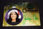 2015 Benchwarmer JASLYN OME Holiday #50 ORNAMENT Green Foil Autograph/10 PLAYBOY