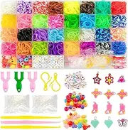 1700 Pcs Rubber Band Bracelet Kit, 30 Colors Premium Rubber Band Bracelet Kit,for Making Kit DIY Bracelet Mega Refill Kit Best Gifts for Girls & Boys