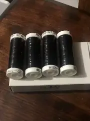 3 Sulky, Holoshimmer Polyester Metallic Thread Black (250yds)