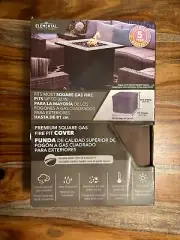 Elemental Premium Square Gas Fire Pit Cover 32x32x24.5- Brown NIB