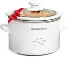 Elite Gourmet MST-250XW# Electric Slow Cooker Ceramic Pot, with Adjustable Temp