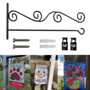 Garden Flag Holder Bracket Wall Hanger Porch Mailbox Post Metal Flag Stand