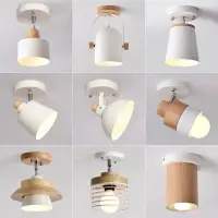 在飛比找松果購物優惠-北歐風格簡約大氣客廳燈吸頂燈木藝創意個性圓環藝術臥室燈具 (