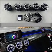 Front Rear Ambient Air Vent With Ambient Light Compatible With Turbine Compatible With Mercedes Benz A/CLA Class W177 2019-2022 Atmosphere Lamp(Rear vent)