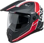 IXS 208 2.0, adventure helmet , color: Matt Black/White/Red , size: M
