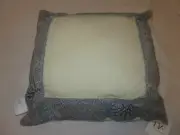 1 Diane Von Furstenberg Grey Cream Beaded Large Throw Deco Pillow NWT