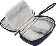 1Pc Durable PU Earphone Storage Bag Multi Purpose Data Cable Organizer Pouch for U Disk Travel Friendly Simple Design for Use