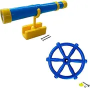 Generic Playset Components for Children Featuring Steering Wheel and Pirate Ship, Sky Blue