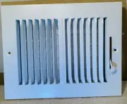 White Steel Air Return Grill 8”x 6" Opening and Outer Dimensions are 10”x 8”