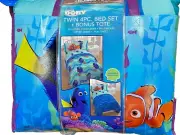 !WOW! NWT Disney FINDING DORY NEMO 4 Piece Twin Comforter Set {BED IN A BAG}