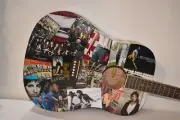 BRUCE SPRINGSTEEN E Street Band Decoupage Fender Acoustic Guitar ALBUM COVERS