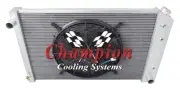 AL 2 Row 1" Tubes Radiator 19"x28" Core,16" Fan for 1973 - 1991 Chevrolet Blazer
