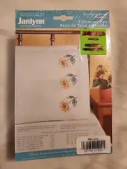 Janlynn Stamped Cross StitchPillow Case Pair Sunflower Tournesol 021-0941 NEW