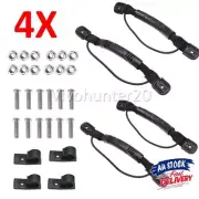4-Canoe Boat Kayak Side Mount Carry Handles with Pull T-Handle & Cord & Pad Eye