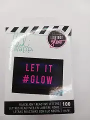 heidi swapp Let It # Glow letters 100 pc blacklist reactive letters