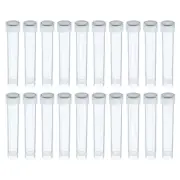 10mL Plastic Test Tubes, 50 Pack Frozen Container Storage Clear Screw Cap, Clear
