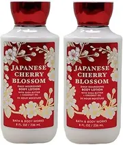 Bath & Body Works Body Works 2 Pack Japanese Cherry Blossom Super Smooth Body Lotion 8 Oz.