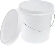 All Purpose Plastic Bucket with Lid and Handle Versatile Storage Container for Dog Food Paint Water and More for Outdoor Industrial and Home Use