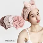 Solid Color Dry Hair Hat Thickening Quick Drying Towel Dry Hair Towel Women