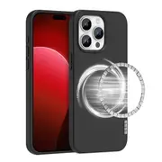 ZUSLAB for Apple iPhone 15 Pro MagSafe Case Liquid Silicone Anti-Scratch Gel Rubber Shockproof Protective Magnetic Cover (2023) - Black