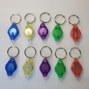 10 PCS Mini LED Keychain Flashlight Key Ring Light Bright Torch Lamp Torch