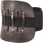 Belt Gold Waist Back Support Strap Waist Trainer Women Tilt Lower Back Brace Waist Supporter Waist Zipper Crutch Handle Covers Corsets Waist Support for Unisex Pu Brown