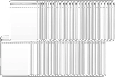 100 Pcs Small Zip Lock Bags, Reusable Ziplock Bags, Clear Reclosable Sealable Pl