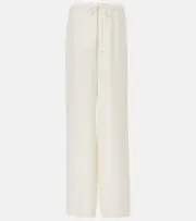 [Valentino] Valentino Cady Couture high-rise wide-leg pants AU 8 white