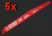 5 X FREUD DIABLO 230MM 9" 8/10TPI STEEL DEMON DS0908BFD RECIPROCATING SAW BLADES