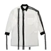 [Yohji Yamamoto] Black Mesh Shirt