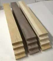 3/4"x2"x24" - 4 BLACK WALNUT 4 Maple 4 CHERRY Wood Cutting Lumber Boards 12 Pack