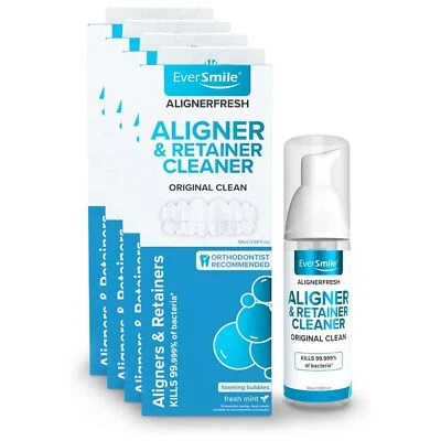 AlignerFresh Original Clean - The Original Cleaning WhiteFoam On-the-Go Clear...