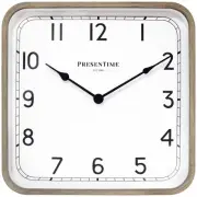 Presentime & Co. 16" Anton Modern Farmhouse Square Clock, Silent No Ticking, ...