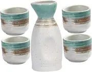 WOONEKY 1 Set Ceramic Wine Set Delicate Wine Serving Cups Sake Liquor Kettle Cups Kit Sake Kettle Sake Serving Cups Exquisite Sake Pot Sake Pot Cup Kit Household Sake Pot