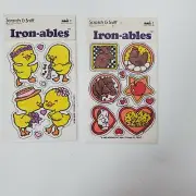 VTG 80s Scratch and Sniff Iron-Ables Lot Iron On Ducks Animals Sealed