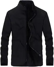 [SWEPER] Men'S Fleece Coat - Fleece Jackets Men Winter Thick Warm Casual Stand Collar Coats Male Outdoor Army Outerwear Bomber Mens Jackets
