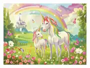 Magestic Unicorns kids nursery wall art canvas print
