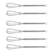 6x Avanti 18cm Stainless Steel Mini Whisk Egg Beater Kitchen Food/Baking Utensil