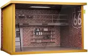 Model Parking Model Scene Car Parking lot Model Scene Wooden Simulation Assembly Garage 1:32 Acrylic with Light dust Cover(B)