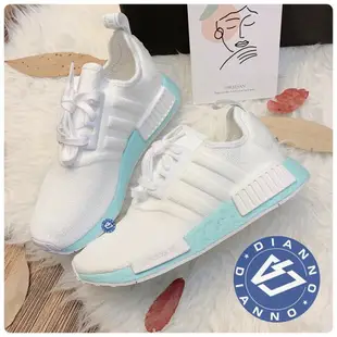 帝安諾-實體店面 Adidas NMD_R1 歐美限定 白色 冰藍 蒂芬尼 湖水綠 女 休閒鞋 慢跑鞋 EF4273【APP下單享4%點數】